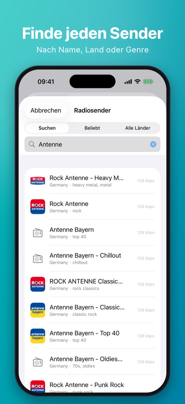 Finde jeden Sender – Sendersuche nach Name, Land oder Genre
