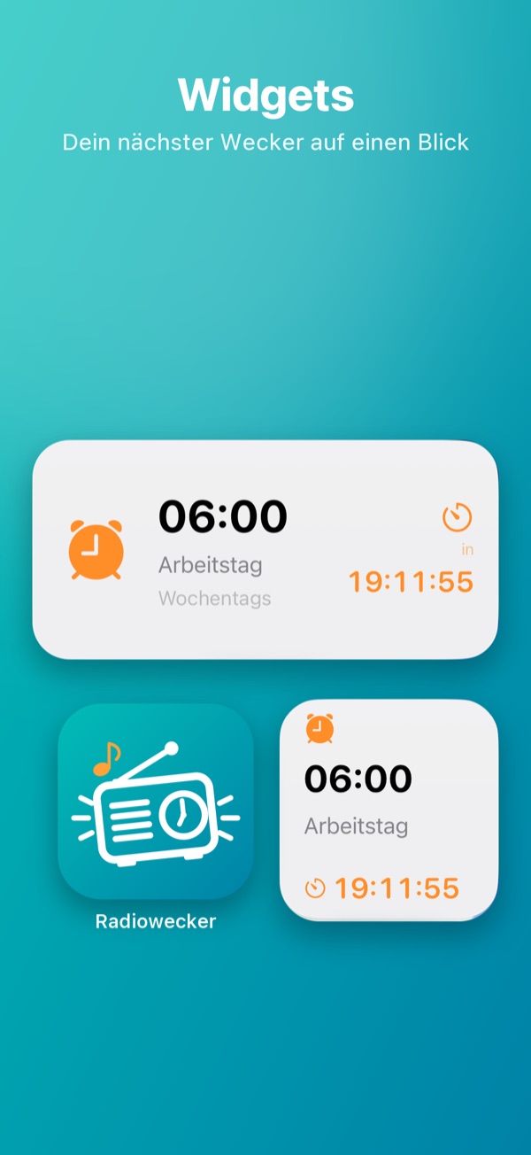 Widgets – der nächste Wecker auf einen Blick