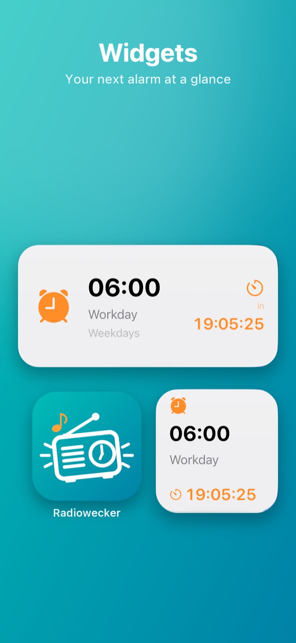 Widgets – your next alarm at a glance