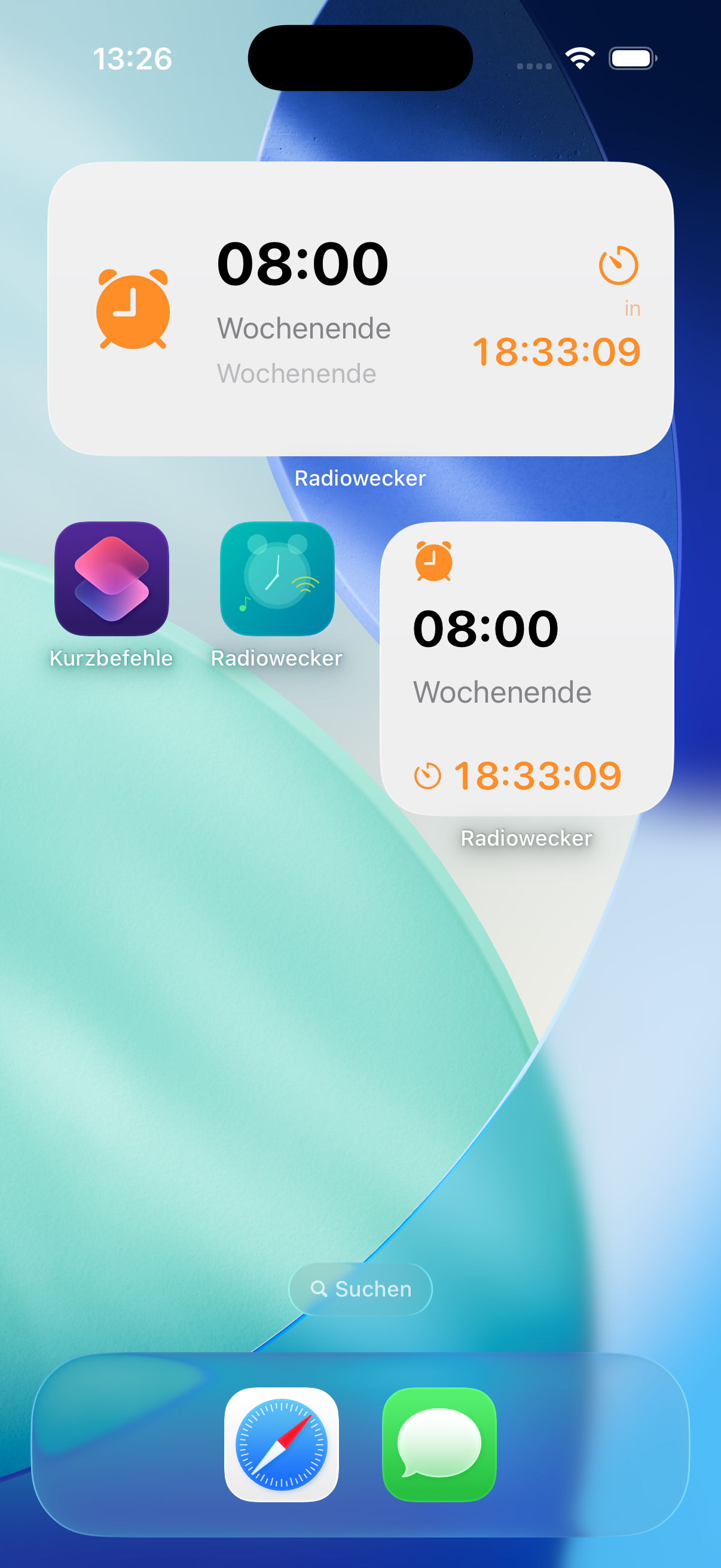 Radiowecker Widgets